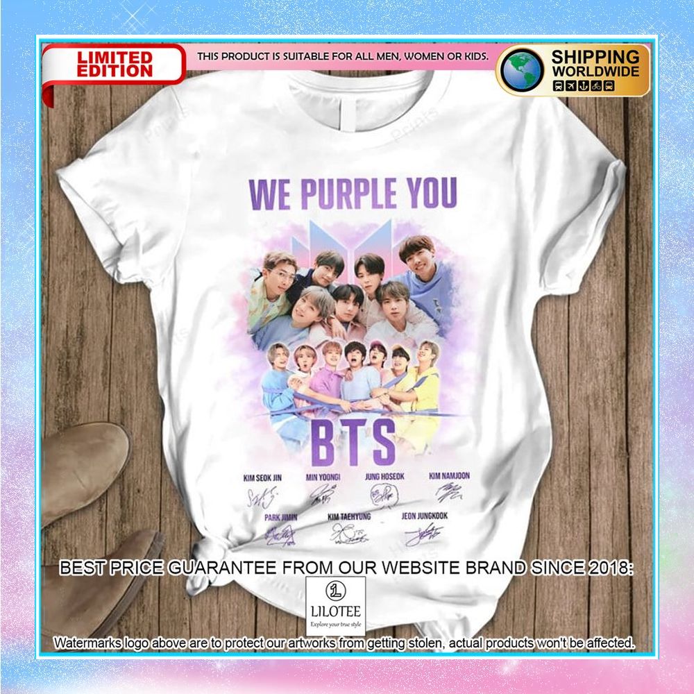 we purple you bts signatures pajamas set 2 807