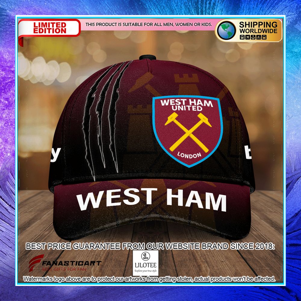 west ham united fc logo classic cap 1 592