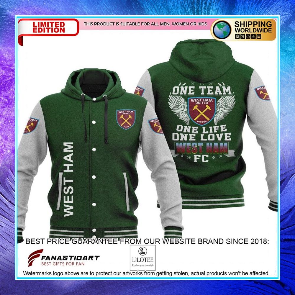 west ham united one team one life one love baseball hoodie jacket 4 875
