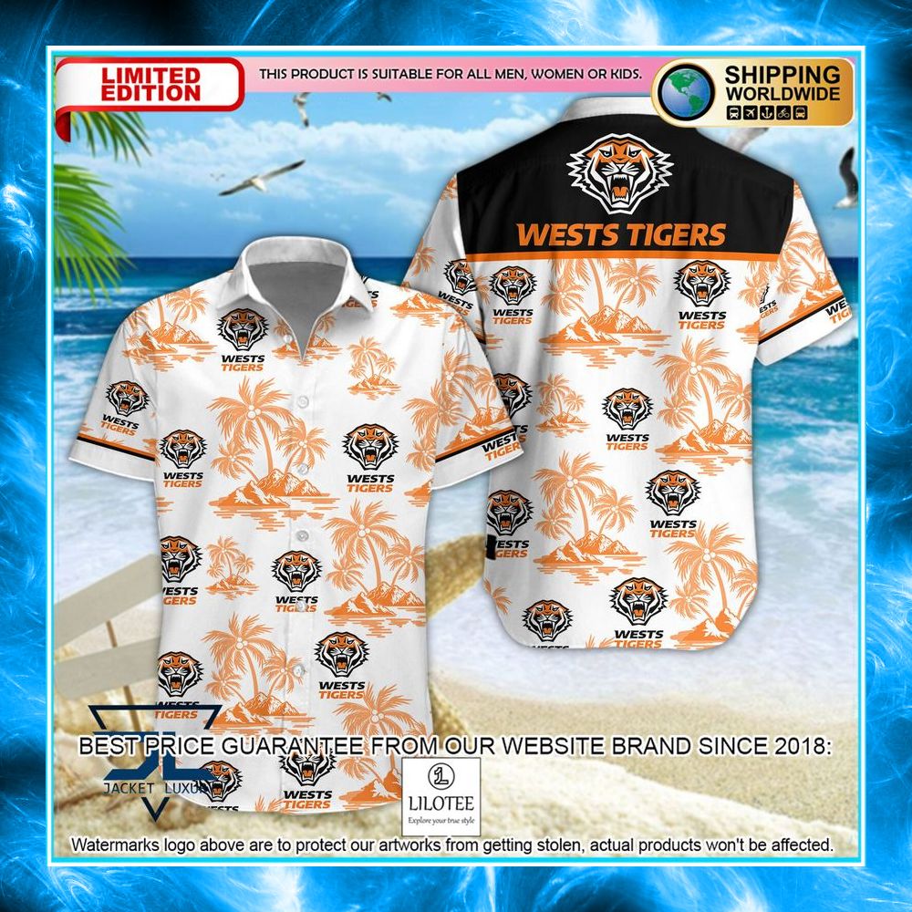 wests tigers hawaiian shirt shorts 1 776