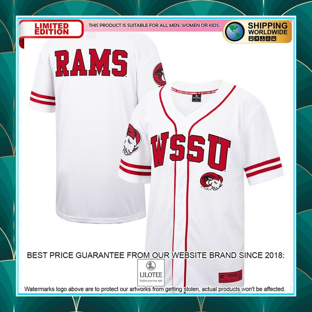 winston salem state rams white red baseball jersey 4 831