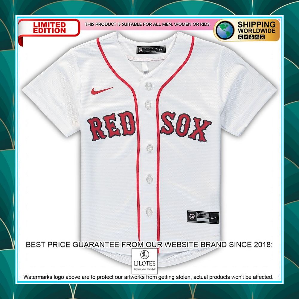 xander bogaerts boston red sox nike preschool home player white baseball jersey 2 982