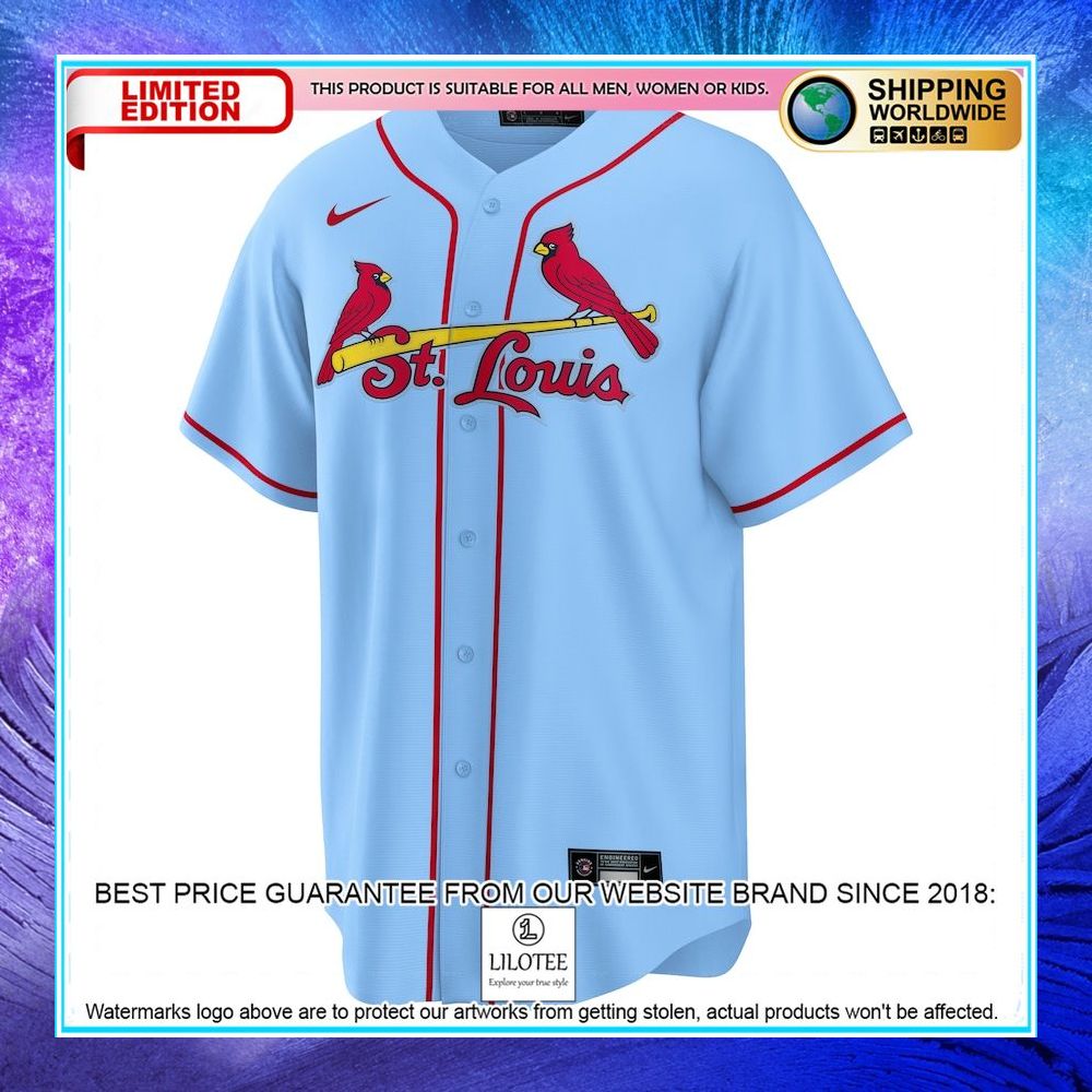 yadier molina st louis cardinals nike alternate player name light blue baseball jersey 2 247