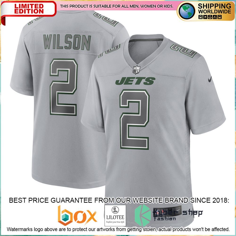 zach wilson new york jets nike gray football jersey 1 781
