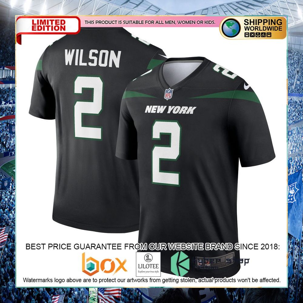 Zach Wilson New York Jets Nike Legend Black Football Jersey - LIMITED EDITION 6 zach wilson new york jets nike legend black football jersey 1 31