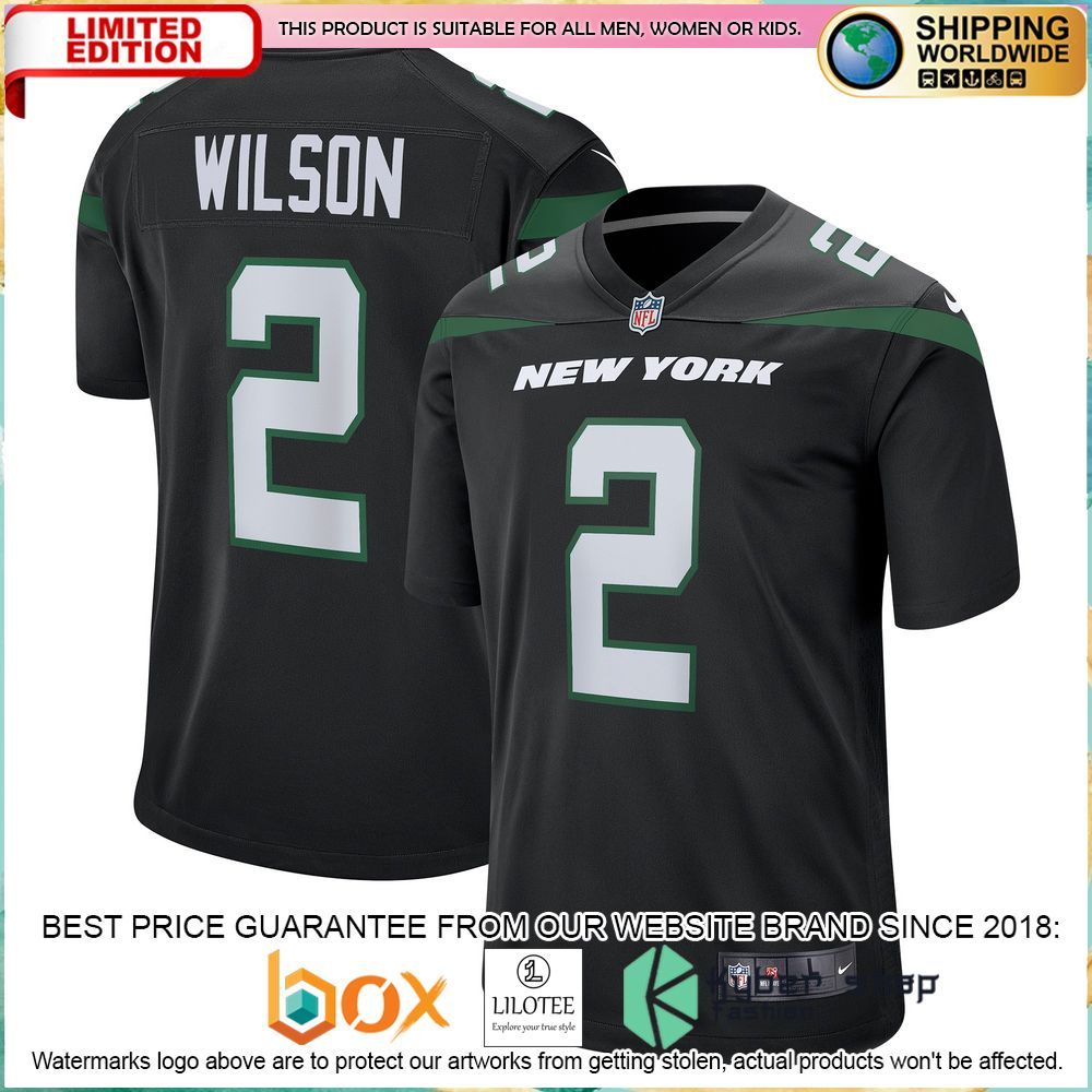 zach wilson nike new york jets stealth black football jersey 1 361