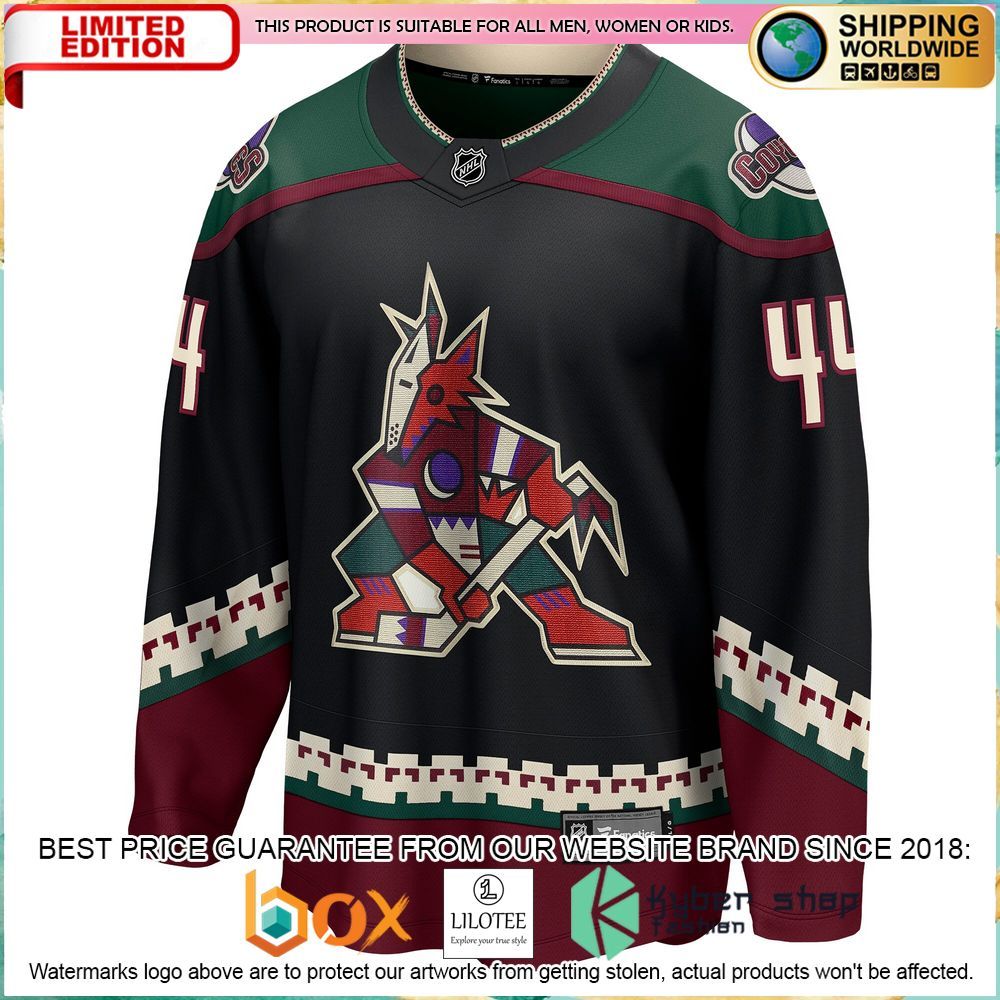 zack kassian arizona coyotes home breakaway black hockey jersey 2 942