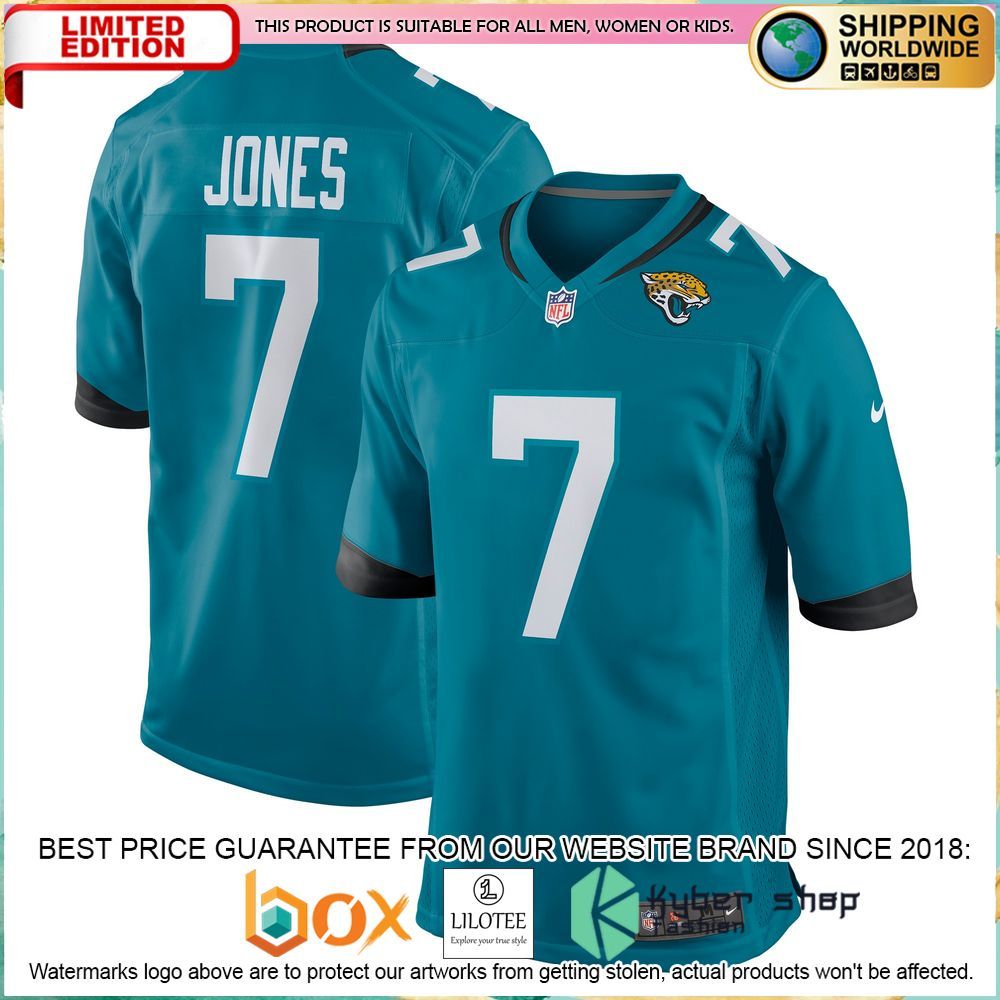 zay jones jacksonville jaguars nike teal football jersey 1 725