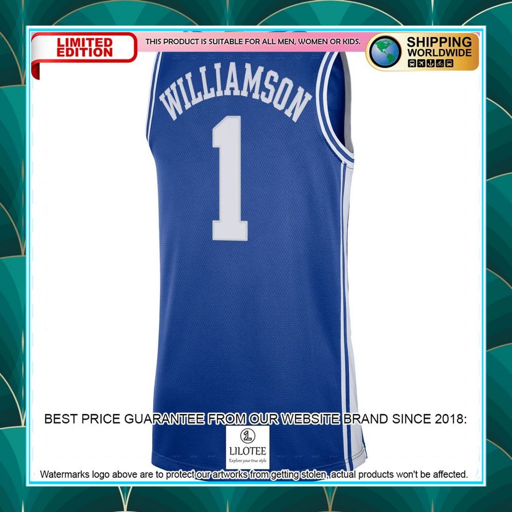 zion williamson duke blue devils nike alumni player royal basketball jersey 3 251