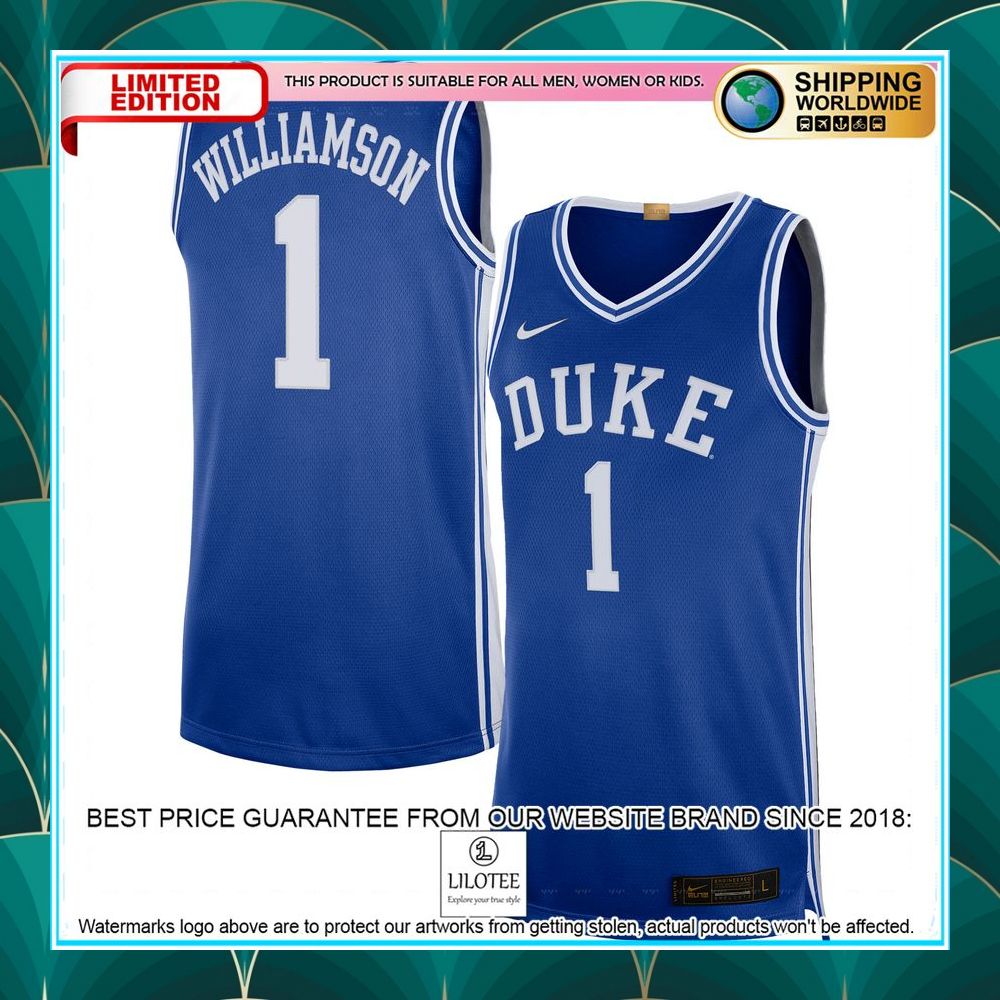 zion williamson duke blue devils nike alumni player royal basketball jersey 4 189