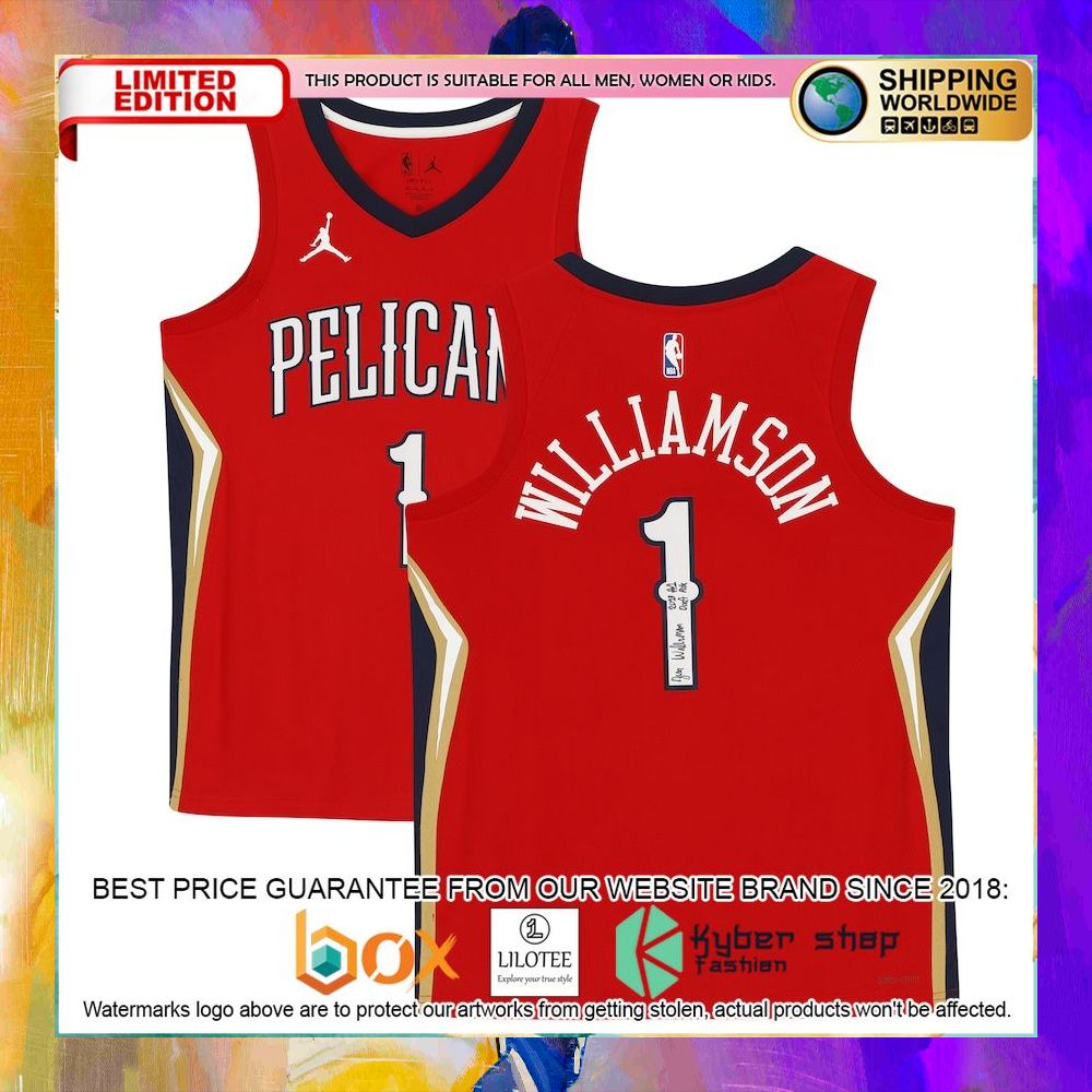 zion williamson new orleans nba pelicans red basketball jersey 1 848