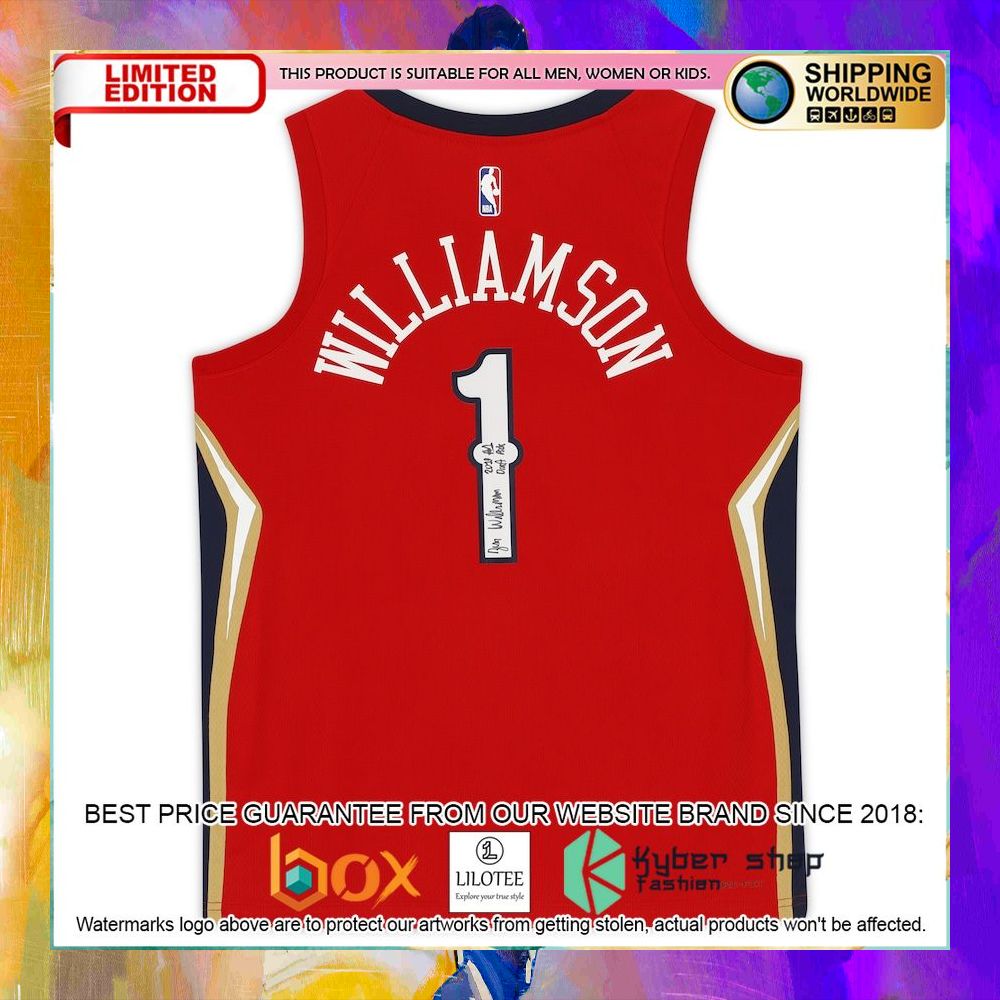 zion williamson new orleans nba pelicans red basketball jersey 2 175