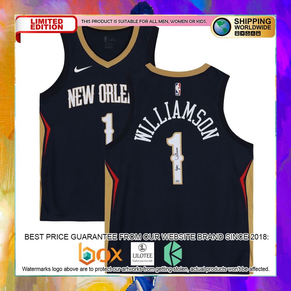 zion williamson new orleans pelicans navy basketball jersey 1 562