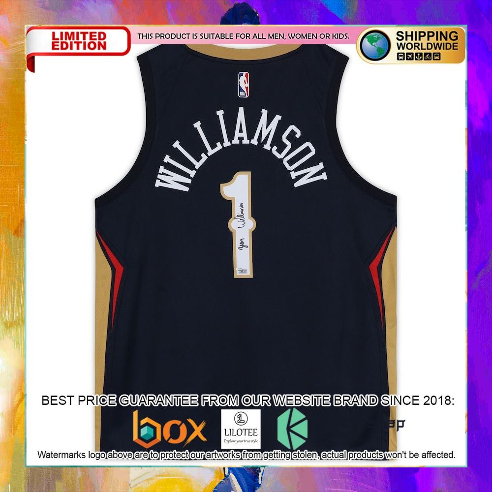 zion williamson new orleans pelicans navy basketball jersey 2 563