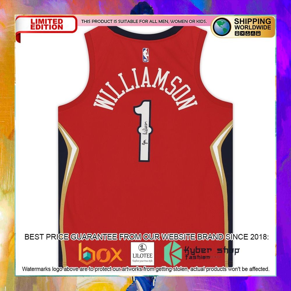 zion williamson new orleans pelicans team red basketball jersey 2 896