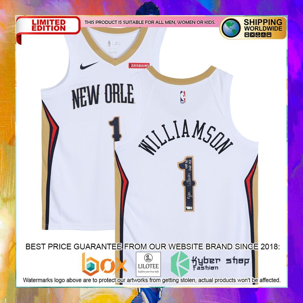 zion williamson new orleans pelicans white basketball jersey 1 34