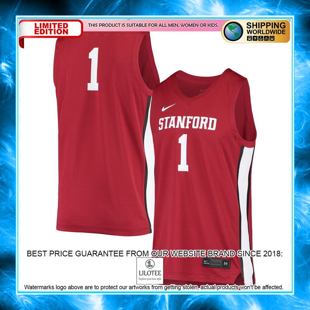 1 stanford cardinal nike unisex cardinal basketball jersey 1 418