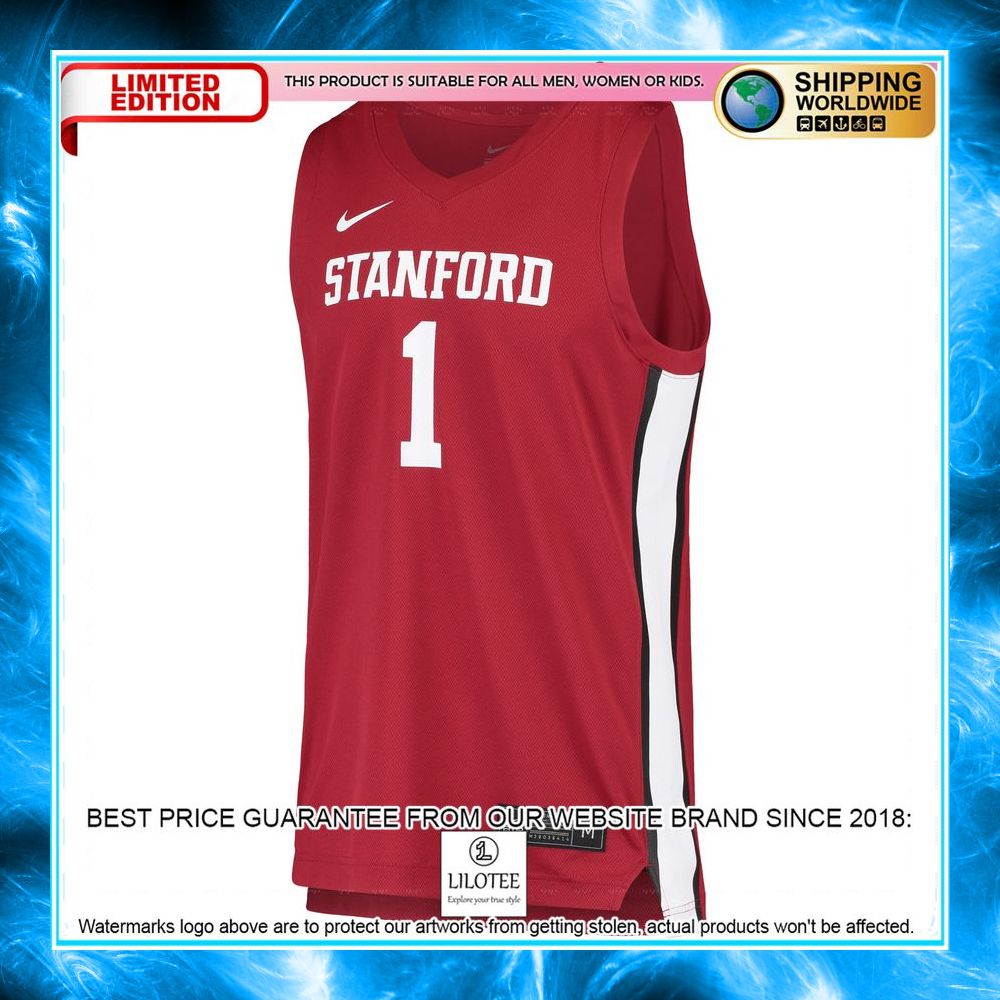 1 stanford cardinal nike unisex cardinal basketball jersey 2 537