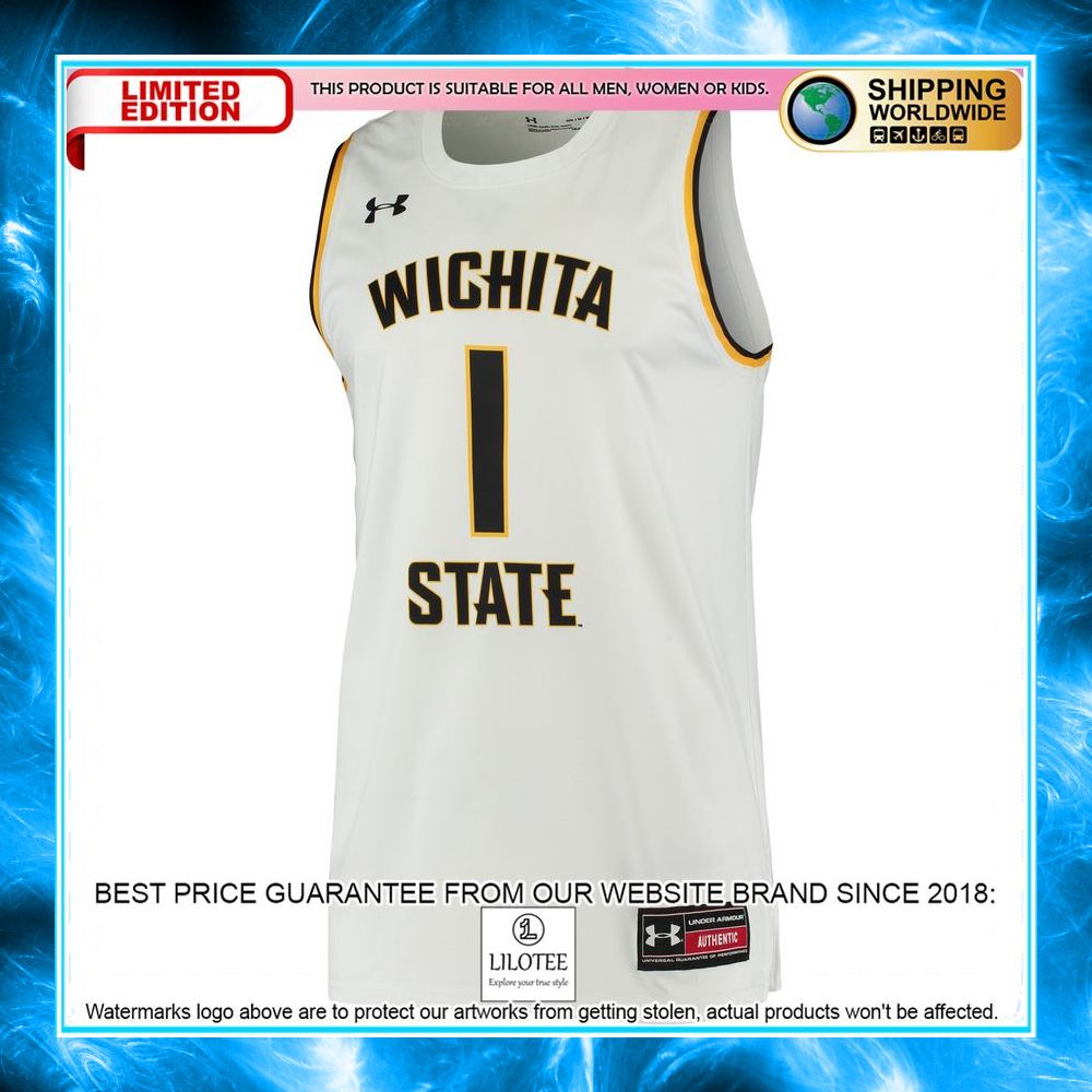 1 wichita state shockers under armour white basketball jersey 2 535