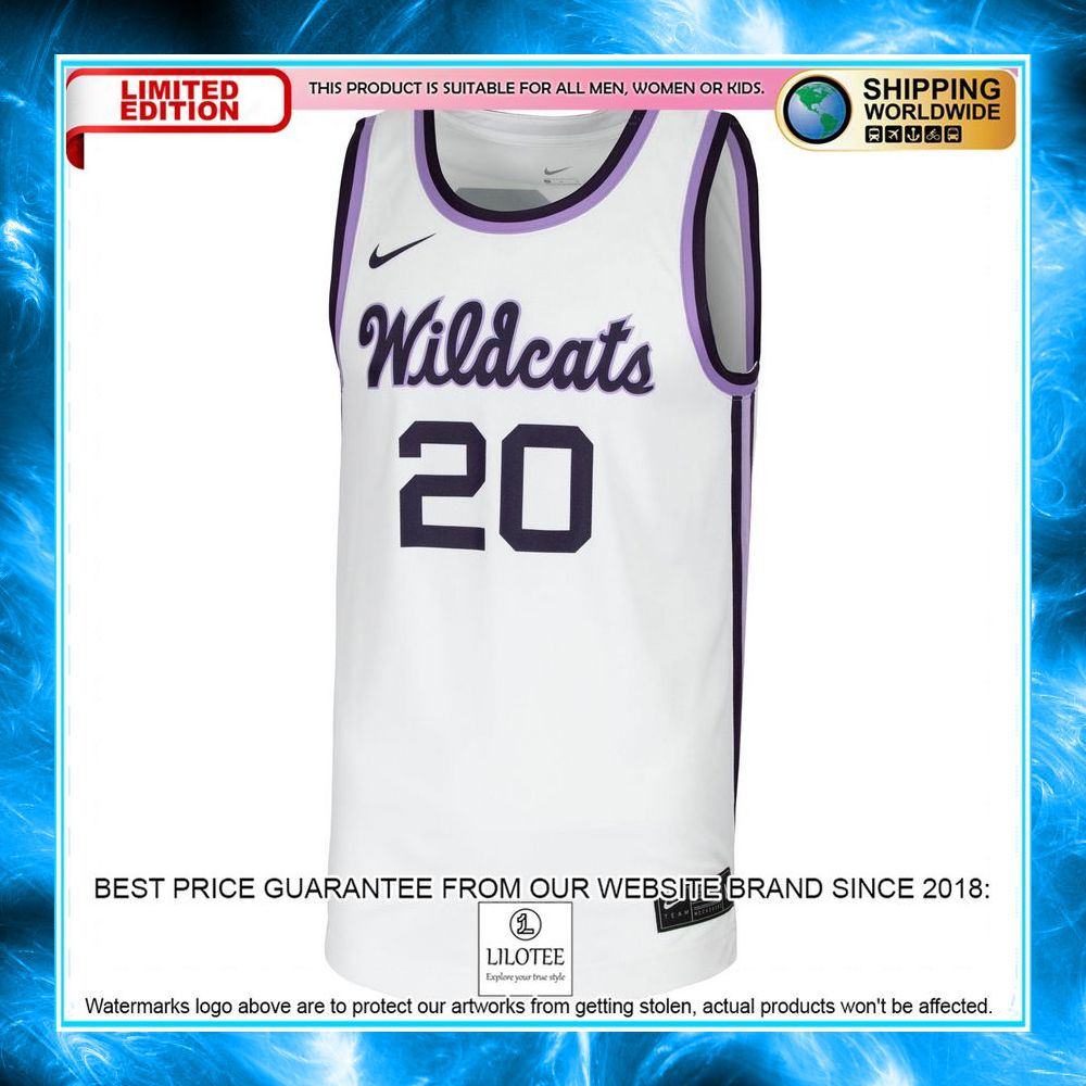 20 kansas state wildcats nike team white basketball jersey 2 115