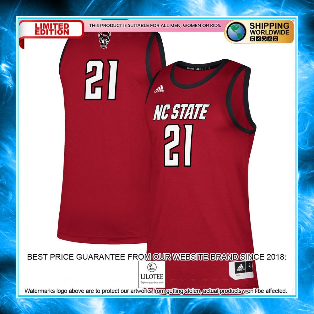 21 nc state wolfpack adidas swingman red basketball jersey 1 186