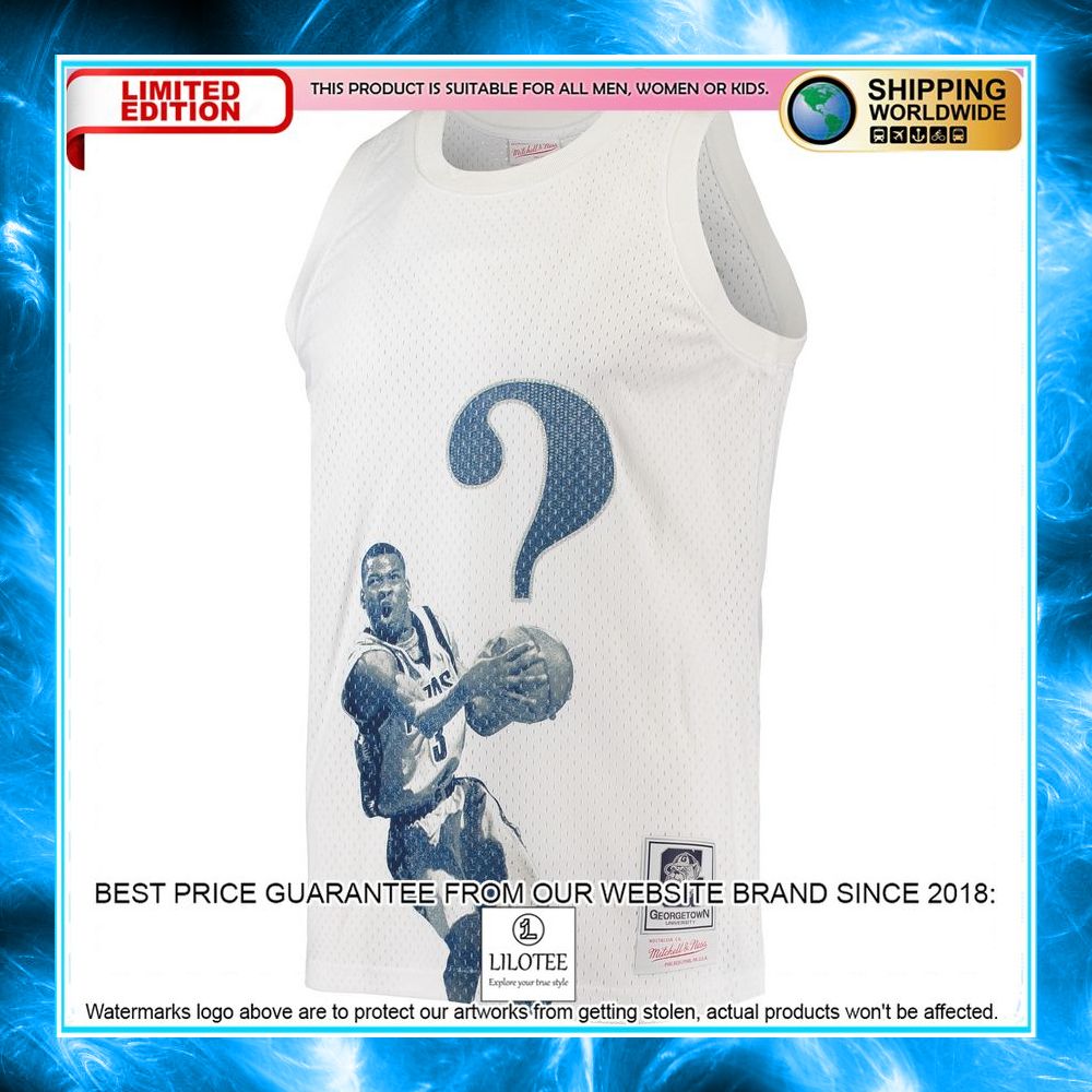 allen iverson georgetown hoyas mitchell ness the answer white basketball jersey 2 246