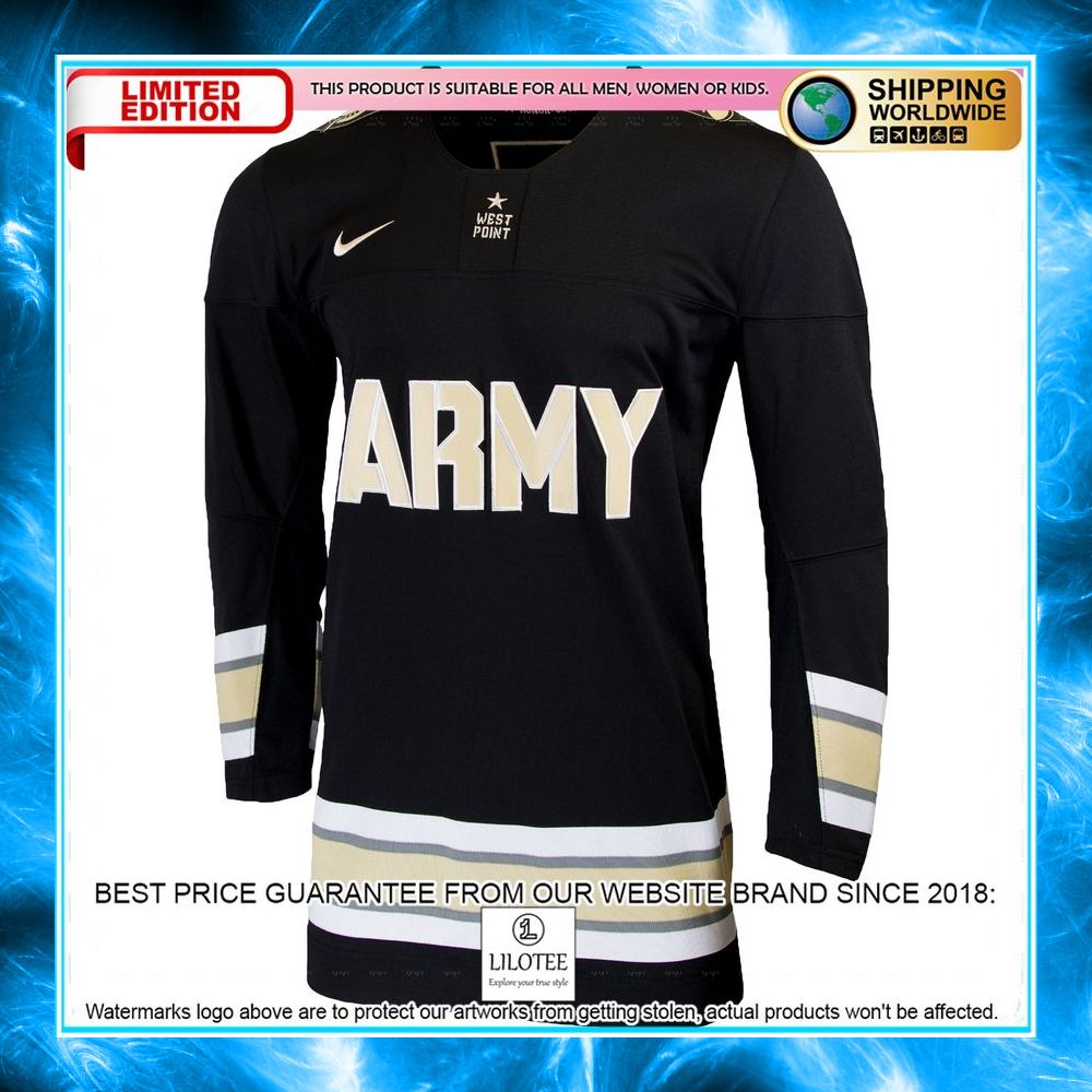 army black knights replica college black hockey jersey 2 120