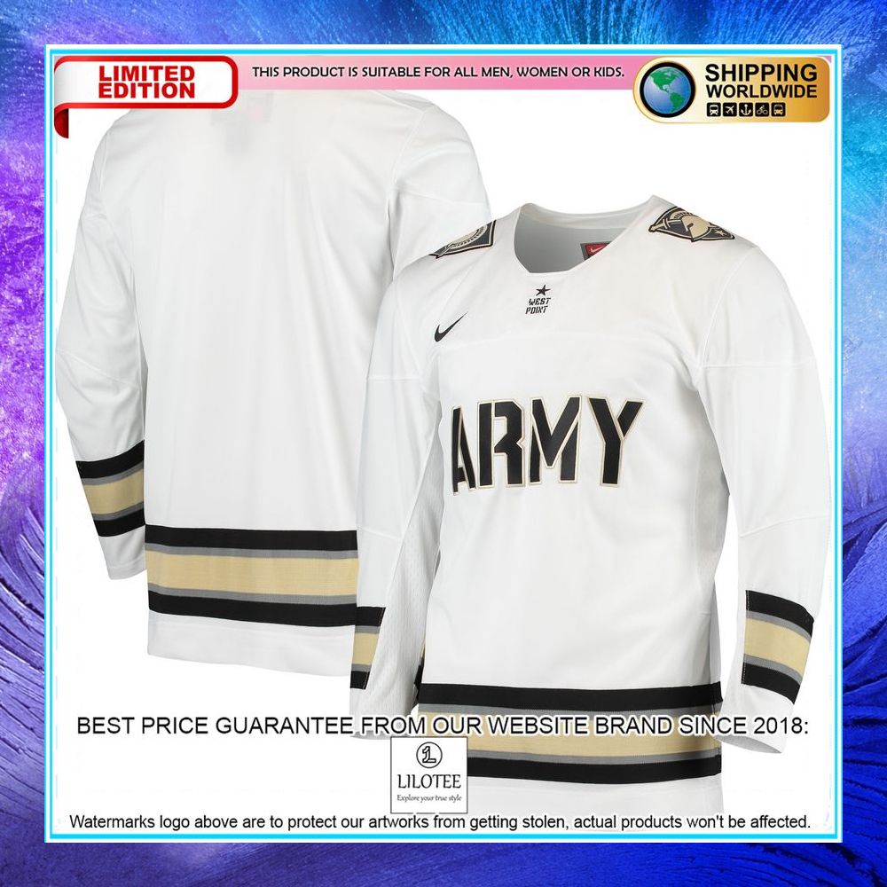 army black knights replica college black hockey jersey 5 901
