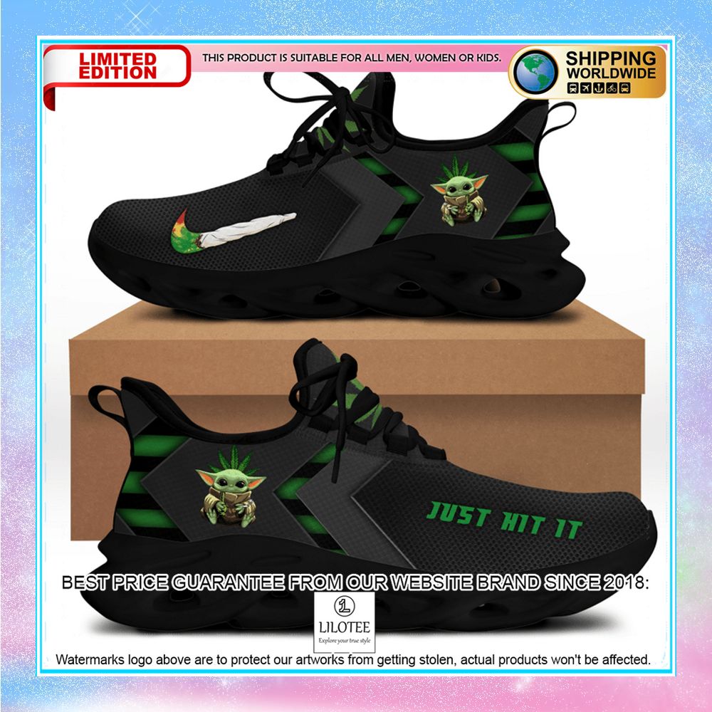 baby yoda cannabis nike just hit it max soul shoes 1 586