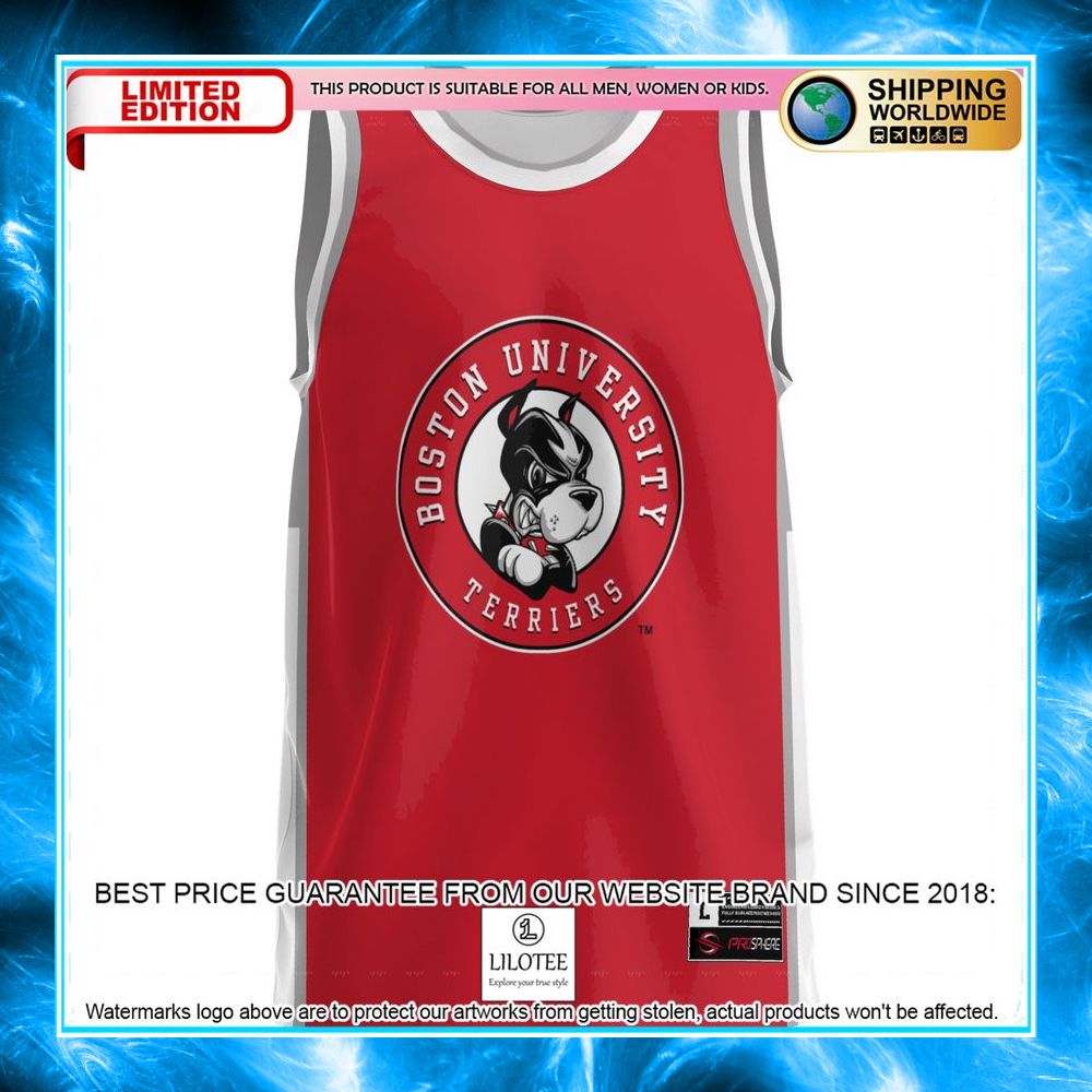 boston university scarlet basketball jersey 2 519