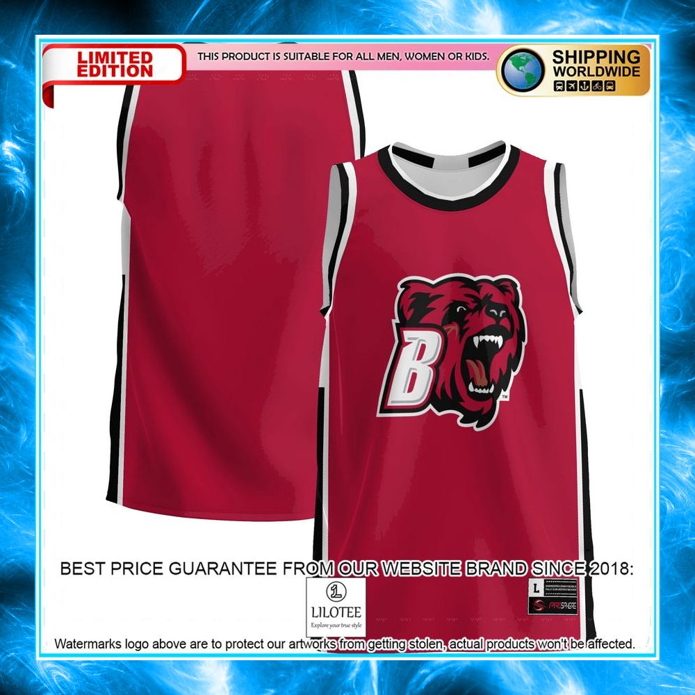 bridgewater state bears crimson basketball jersey 1 761