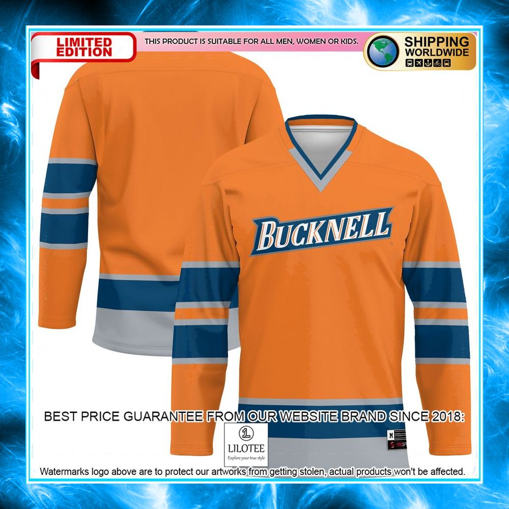 bucknell bison orange hockey jersey 1 137