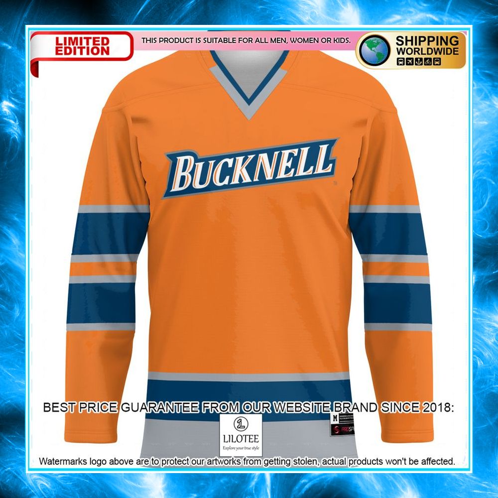 bucknell bison orange hockey jersey 2 958