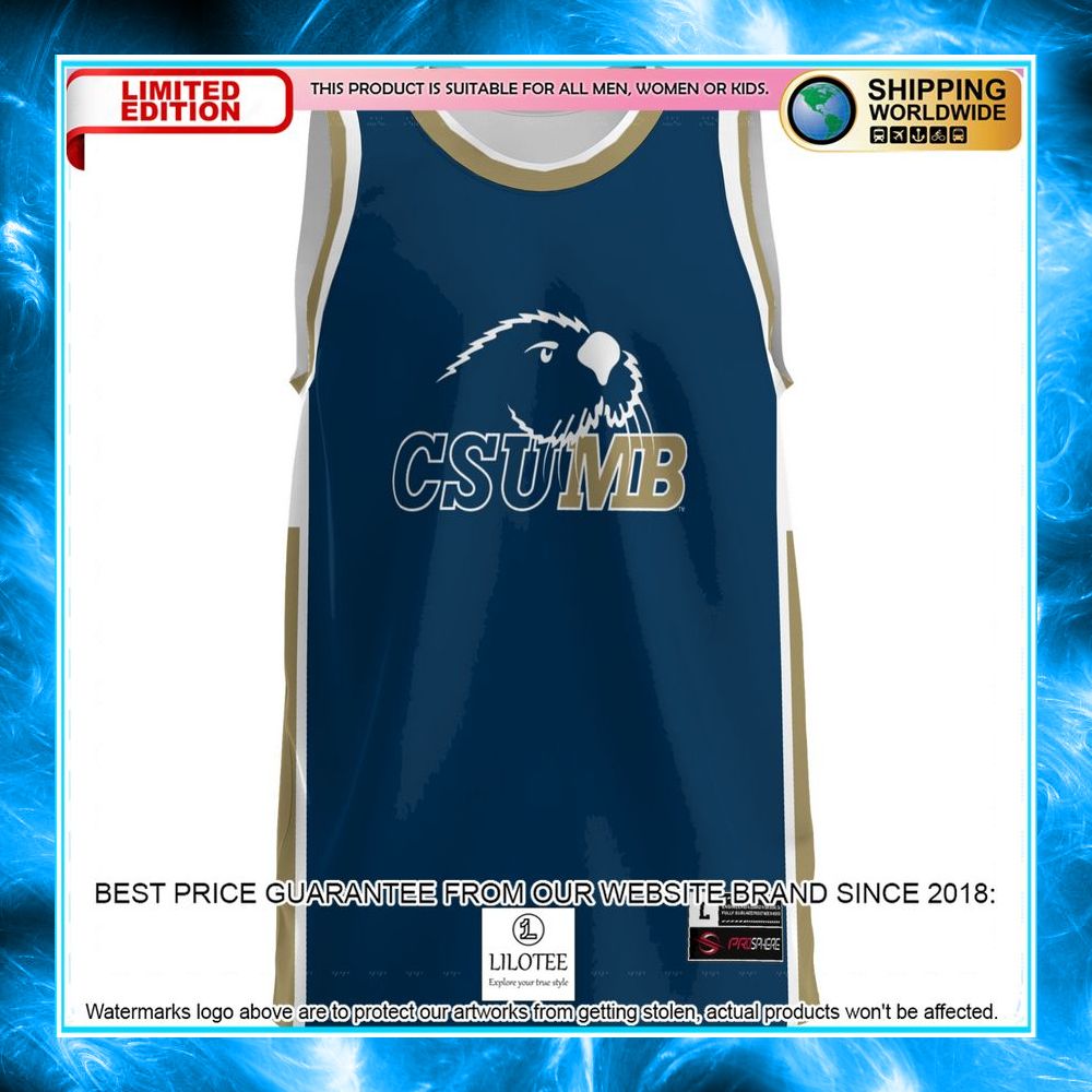 cal state monterey bay otters blue basketball jersey 2 29