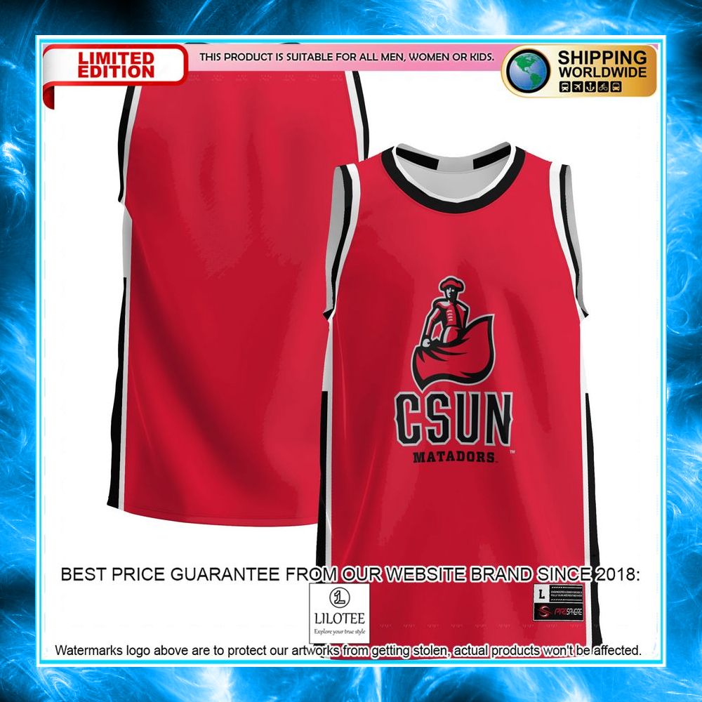 cal state northridge matadors red basketball jersey 1 867