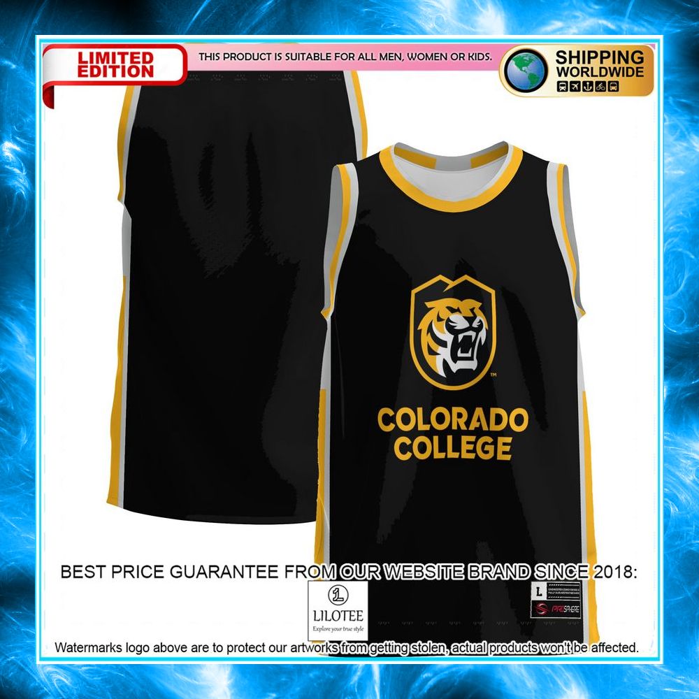 colorado college tigers black basketball jersey 1 609
