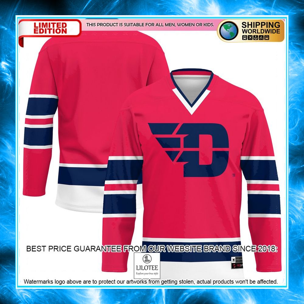 dayton flyers red hockey jersey 1 630