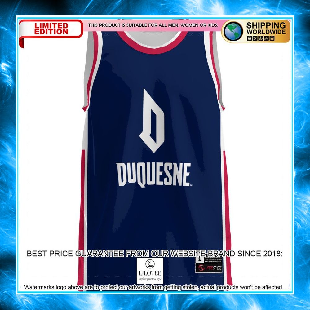duquesne dukes blue basketball jersey 2 181