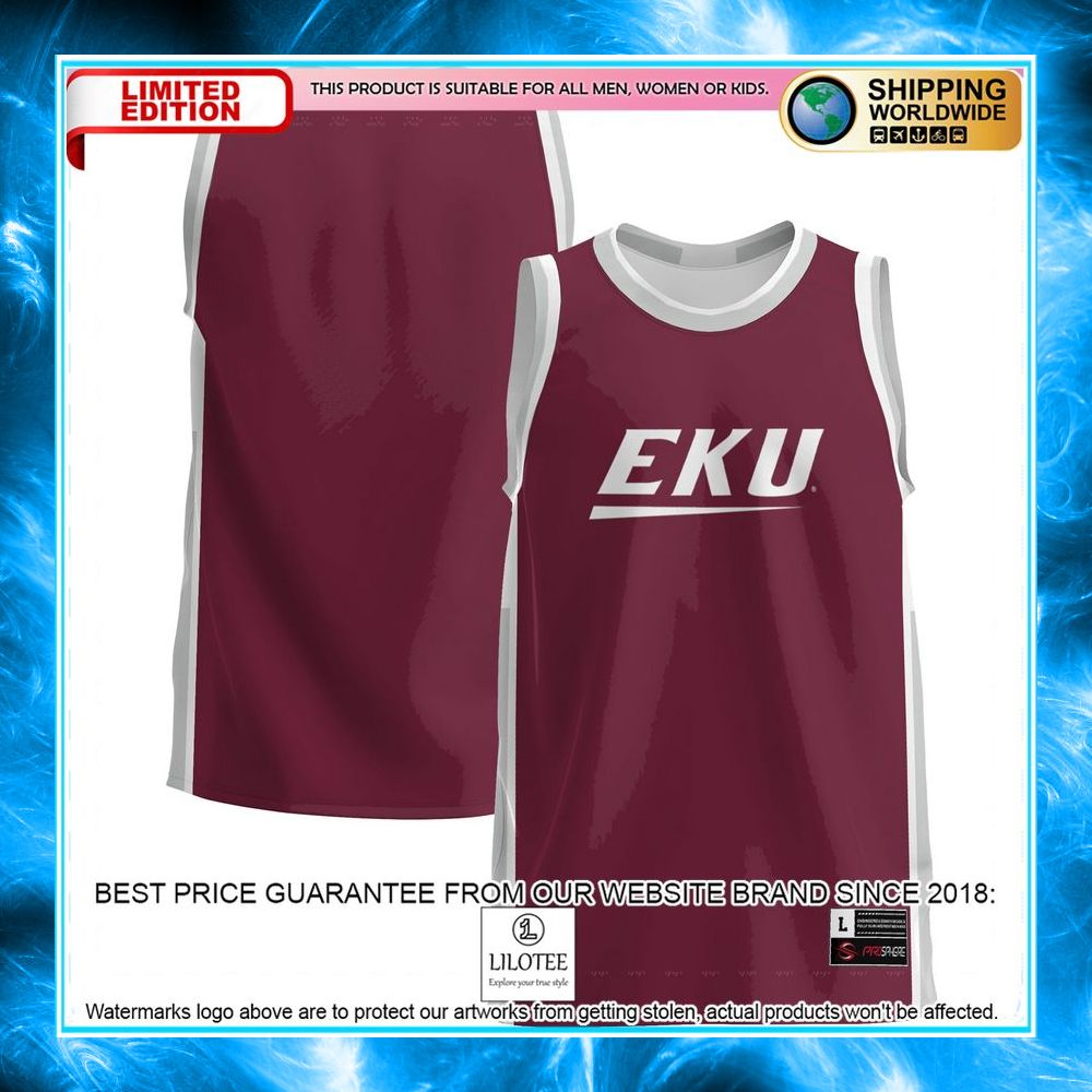 eastern kentucky colonels maroon basketball jersey 1 401