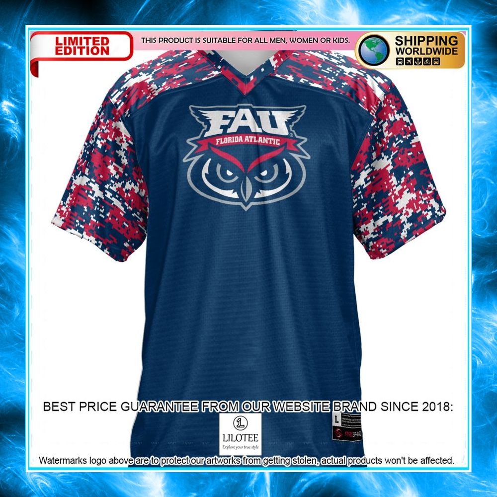 fau owls navy football jersey 2 984