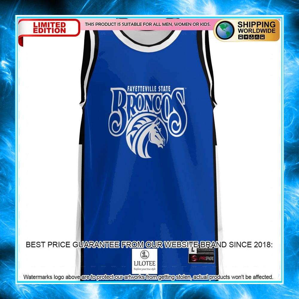 fayetteville state broncos blue basketball jersey 2 290