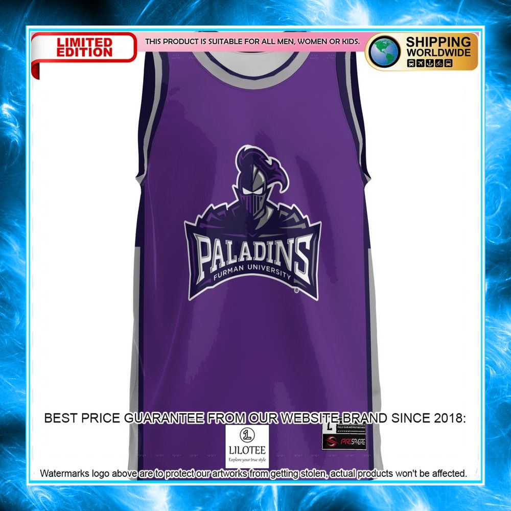 furman paladins purple basketball jersey 2 235