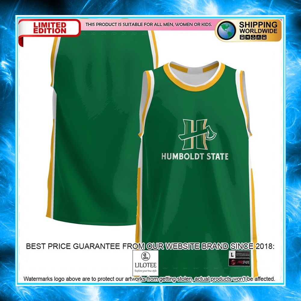 humboldt state jacks green basketball jersey 1 414