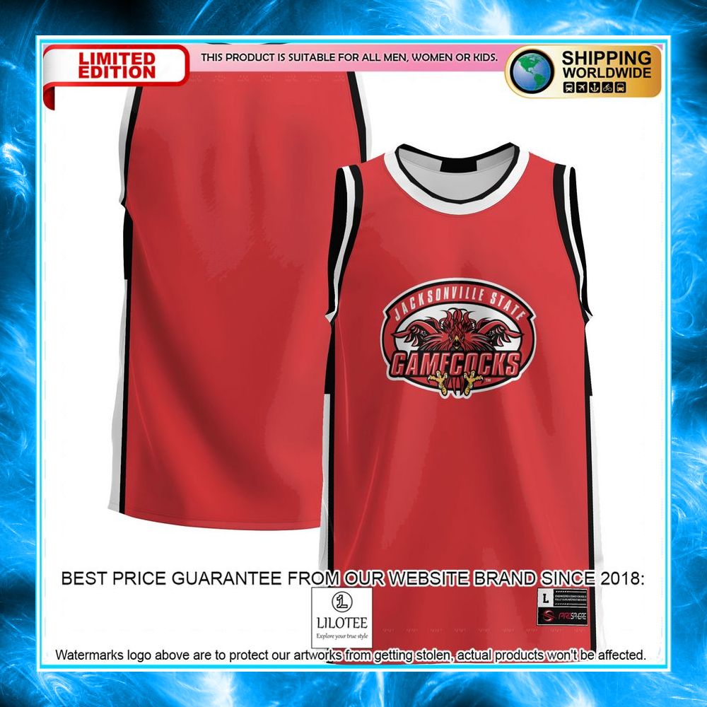 jacksonville state gamecocks red basketball jersey 1 818
