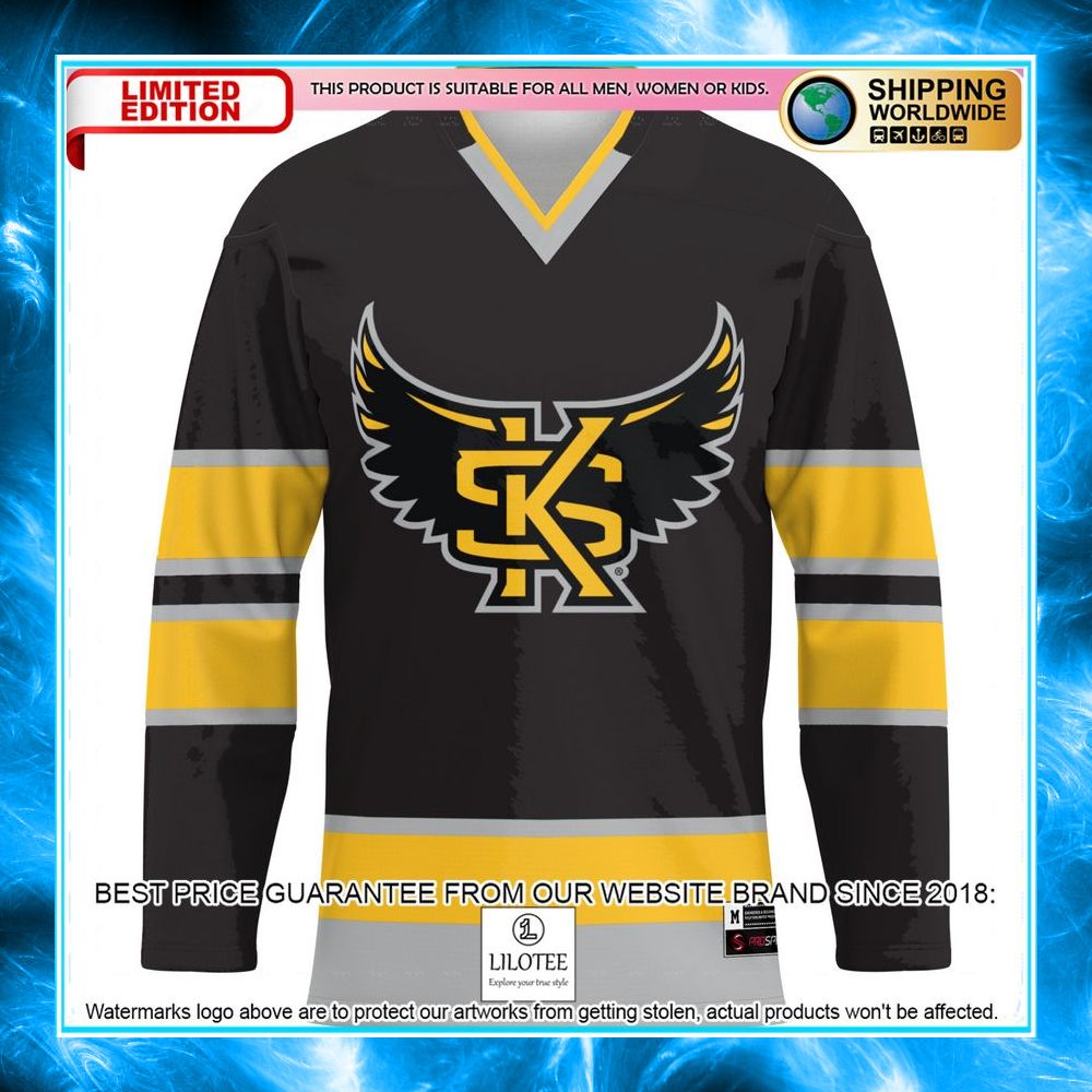kennesaw state owls black hockey jersey 2 27