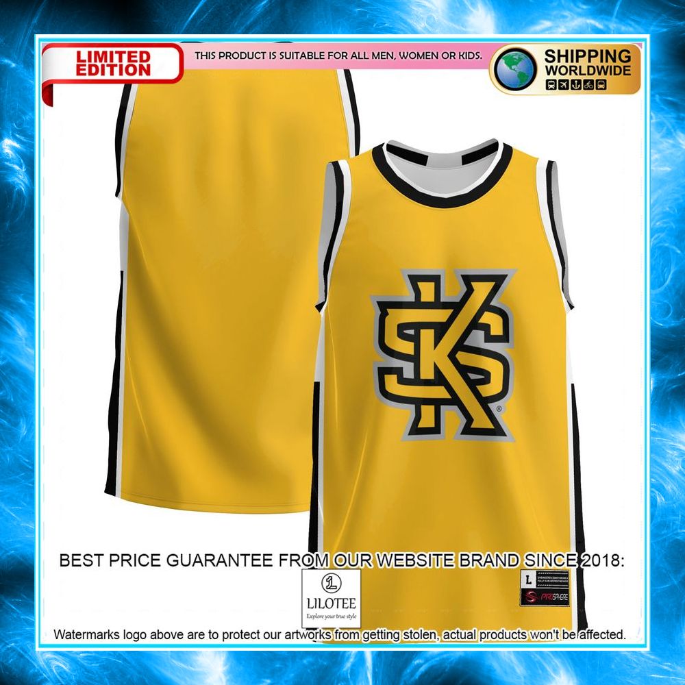 kennesaw state owls gold basketball jersey 1 621