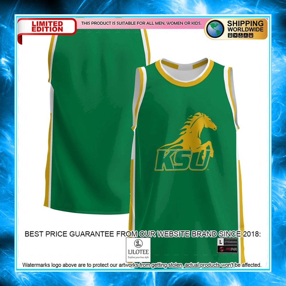 kentucky state thorobreds green basketball jersey 1 880