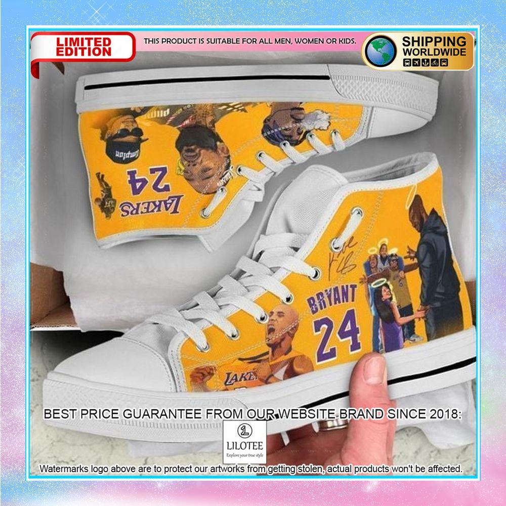 kobe bryant with rappers canvas high top shoes 1 205