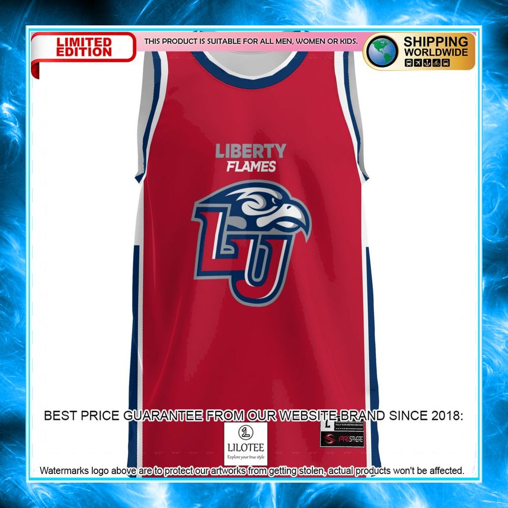 liberty flames red basketball jersey 2 754