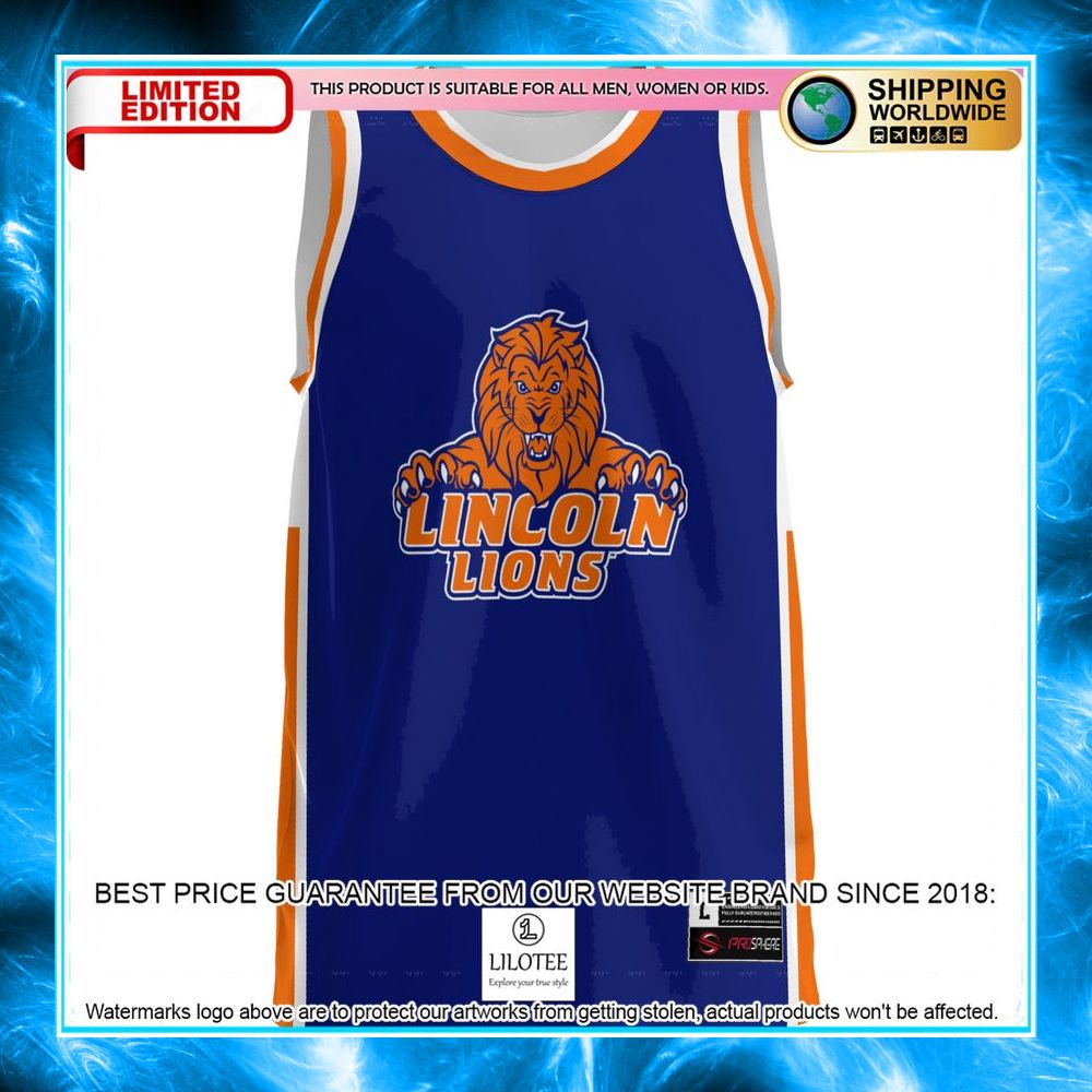 lincoln lions blue basketball jersey 2 265